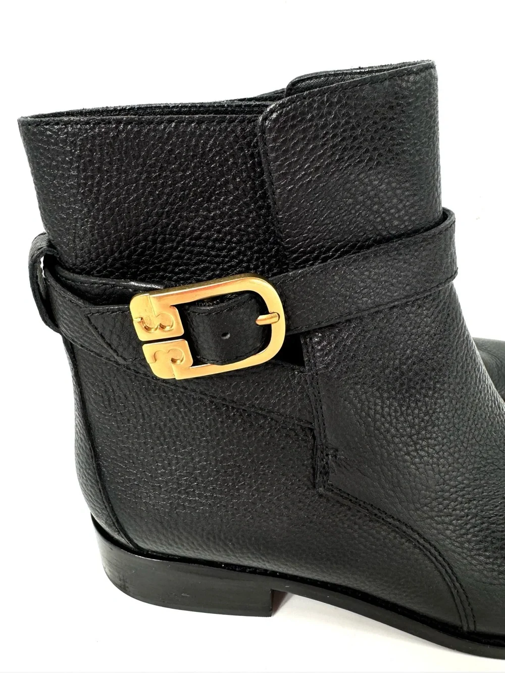 Tory Burch Brooke Bootie Black Tumbled Leather 9.5